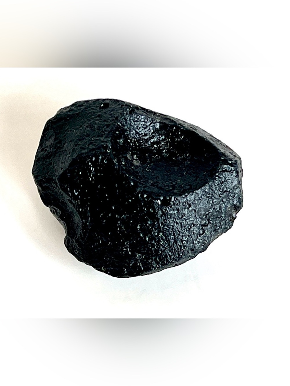 Rare Black Meteorite Specimen – Natural Collectible Space Rock 1.25 inches